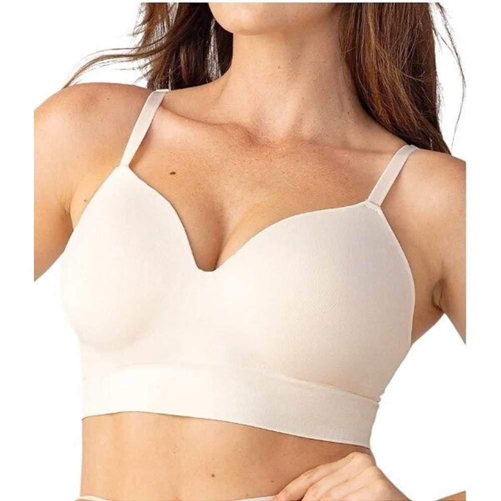 Truekind Women's Supportive Comfort Wireless Shaping Bra Size 2XL Chai 10210 EUC